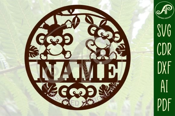 Download Monkey Name Sign SVG Cute Jungle - Monkey name sign Collection