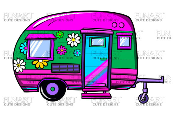 Download Camping Caravan Hippie Designs , Png - Premium Resources