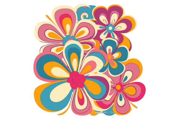 Download Hippie Flowers Background 60s Png - Hippie Collection
