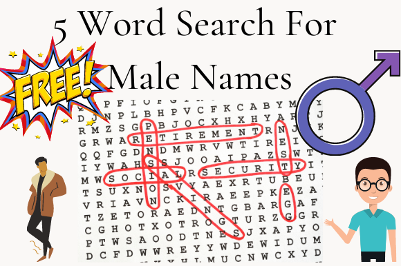 Download 5 Word Search Male Names - Premium Bundle