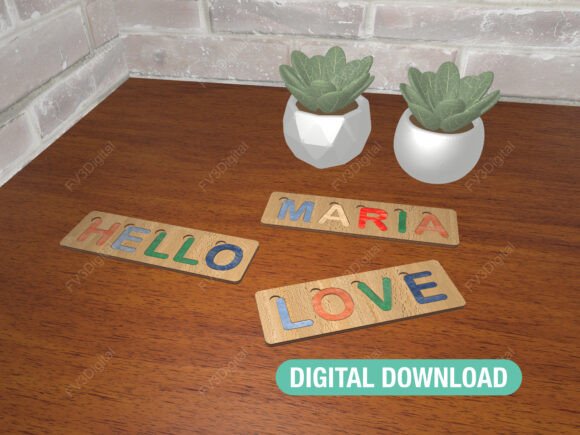 Download Custom Name Puzzle Laser Cut File - Name puzzle Collection