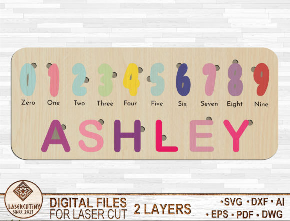 Download Custom Name Number Puzzle Laser Cut File - Premium Bundle