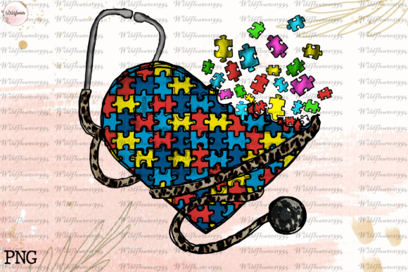 Download Nurse Autism Puzzle Stethoscope Heart - Premium Resources