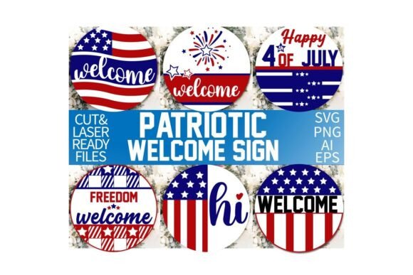 Download Patriotic Welcome Sign SVG PNG Bundle - Welcome sign Collection
